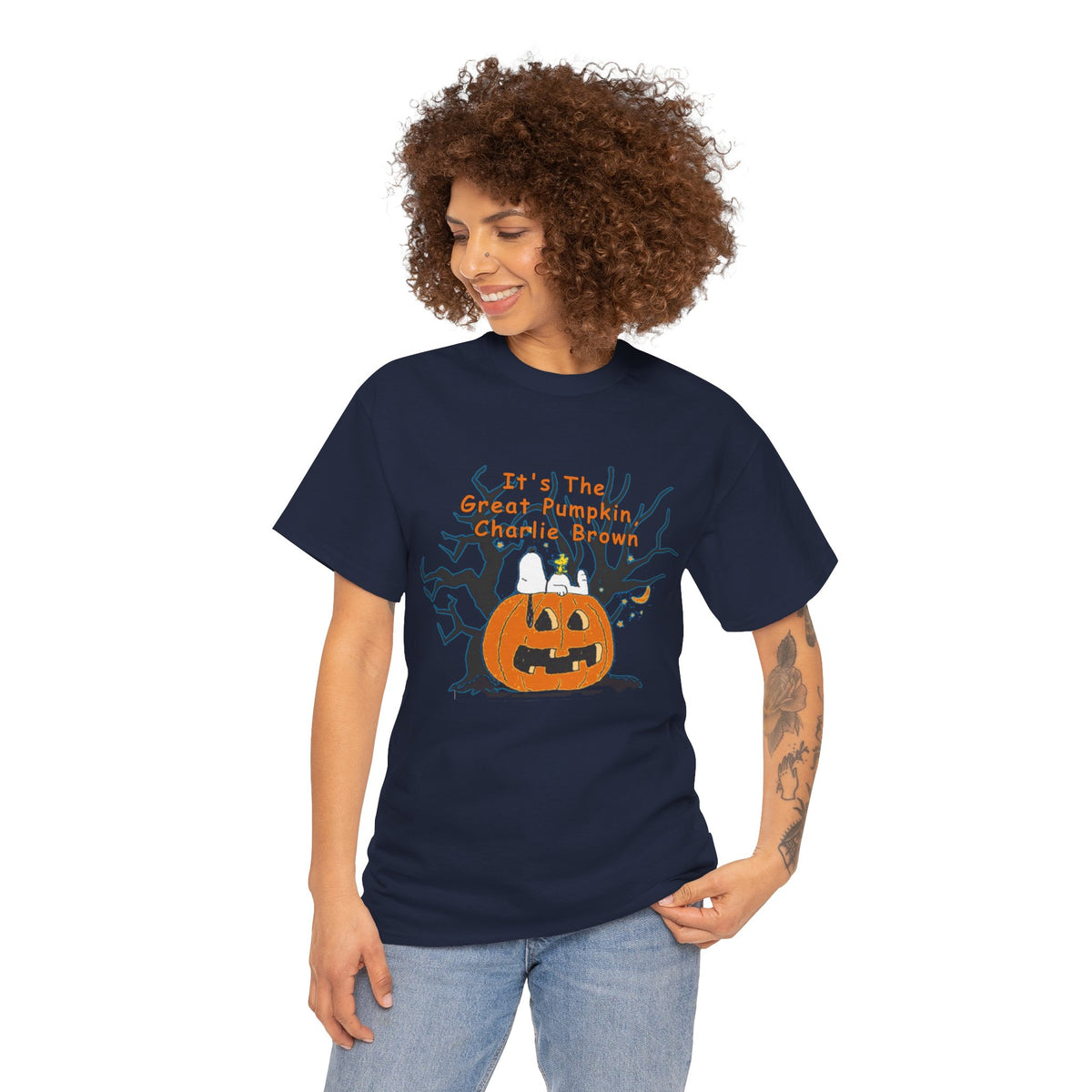 Pumpkin Tee, Spooky Fall T-Shirt, Halloween Charlie Brown Shirt, Snoopy - Secondhand Readers