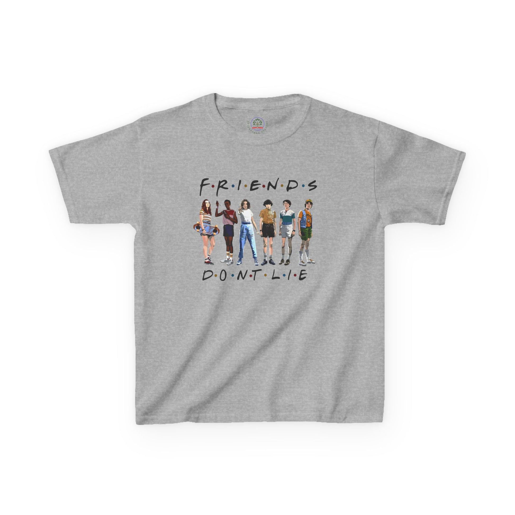 Friends Don't Lie Kids Tee, 80's Vibe, TV-Inspired, Stranger Valentine Gift Children's size - Secondhand Readers