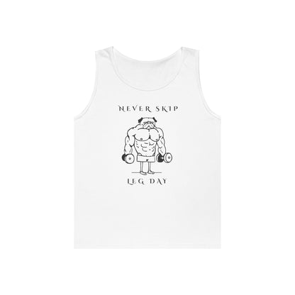 Never Skip Leg Day Unisex Tank Top | Gym Jokes, Workout Motivation