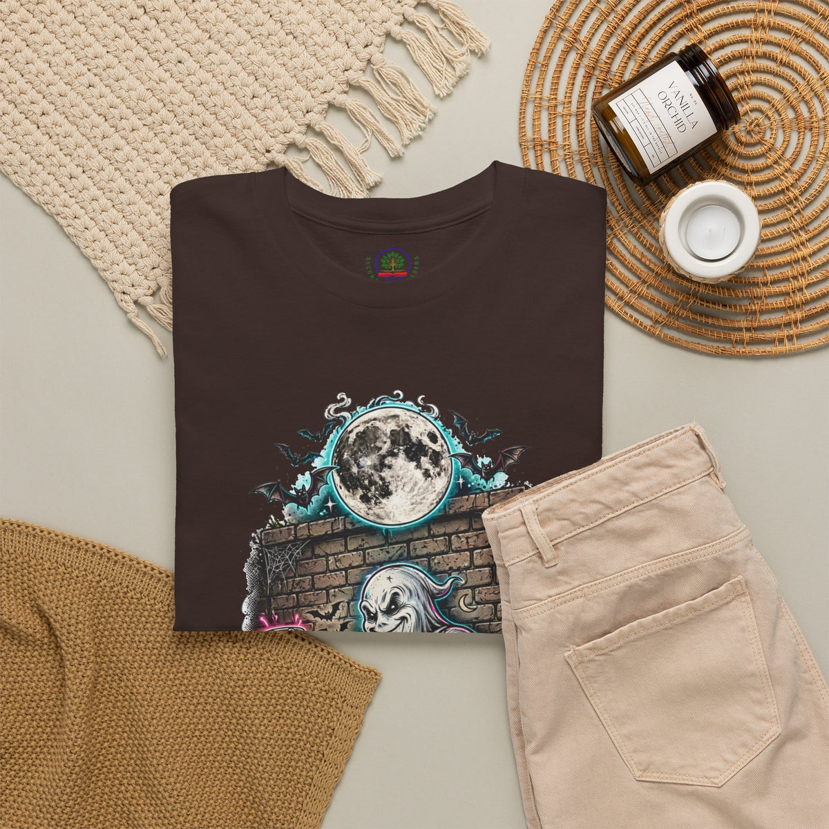 Funny Ghost Graphic Tee — "I'm Here for the Boos" Halloween T-Shirt