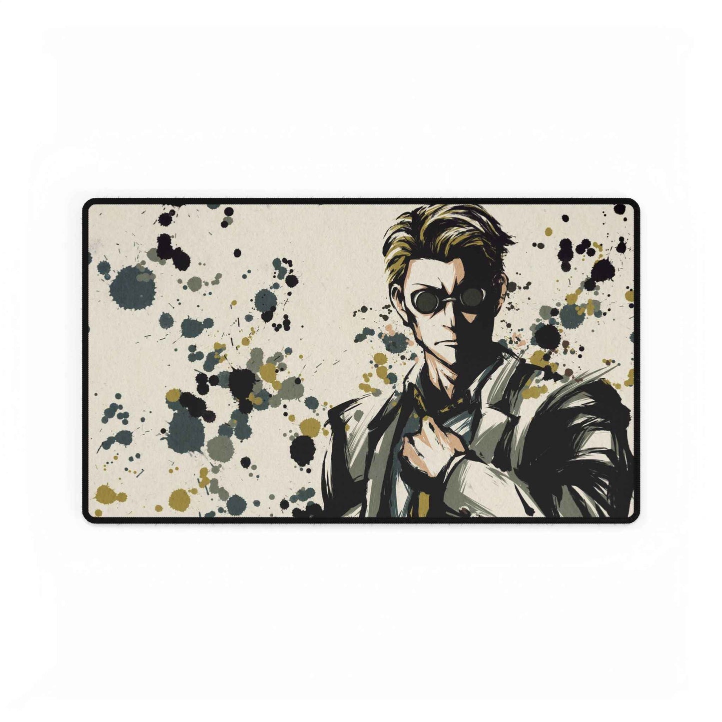 Anime‑Inspired Desk Mat — JJK Kento Nanami Playmat (Ink Splat Noir)