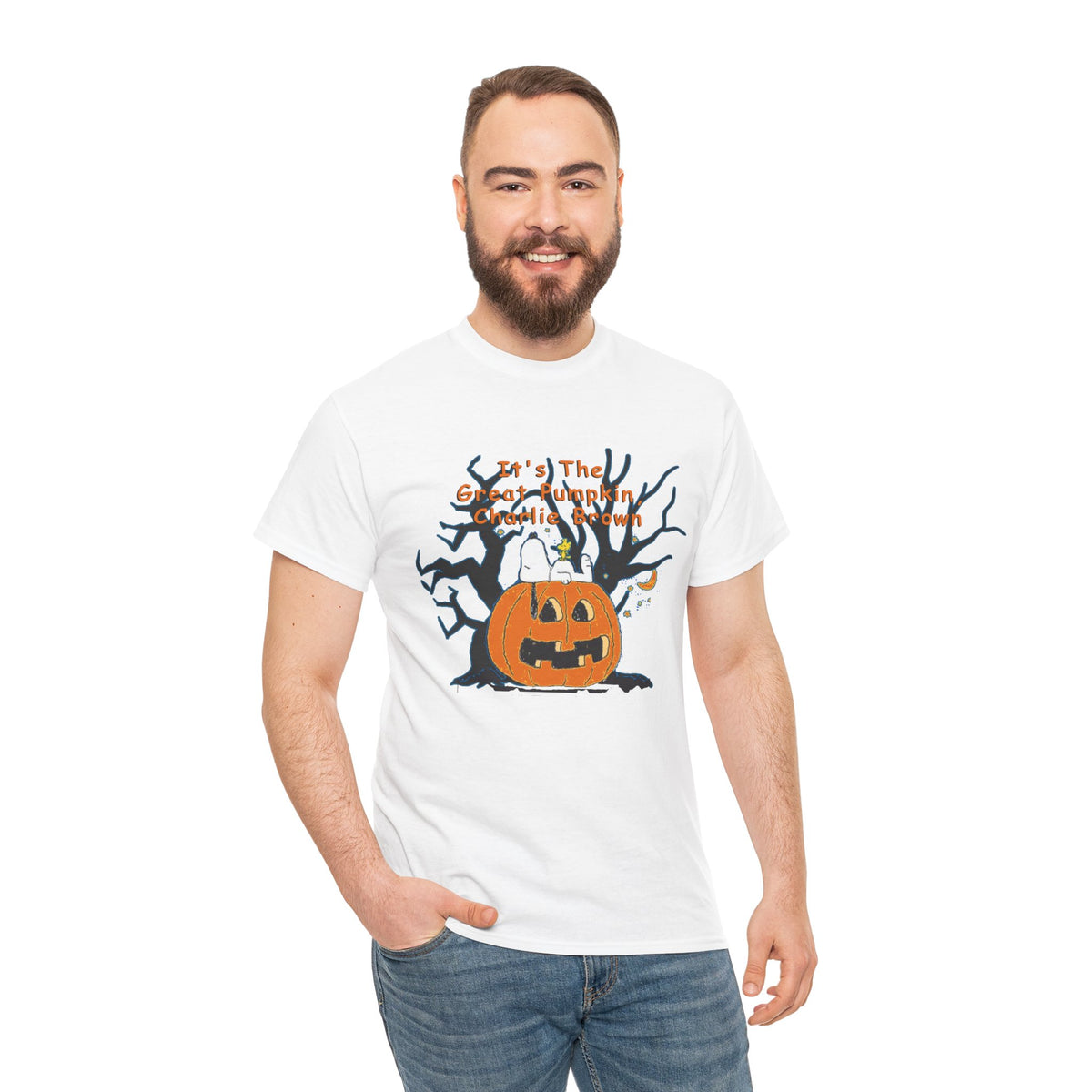 Pumpkin Tee, Spooky Fall T-Shirt, Halloween Charlie Brown Shirt, Snoopy - Secondhand Readers