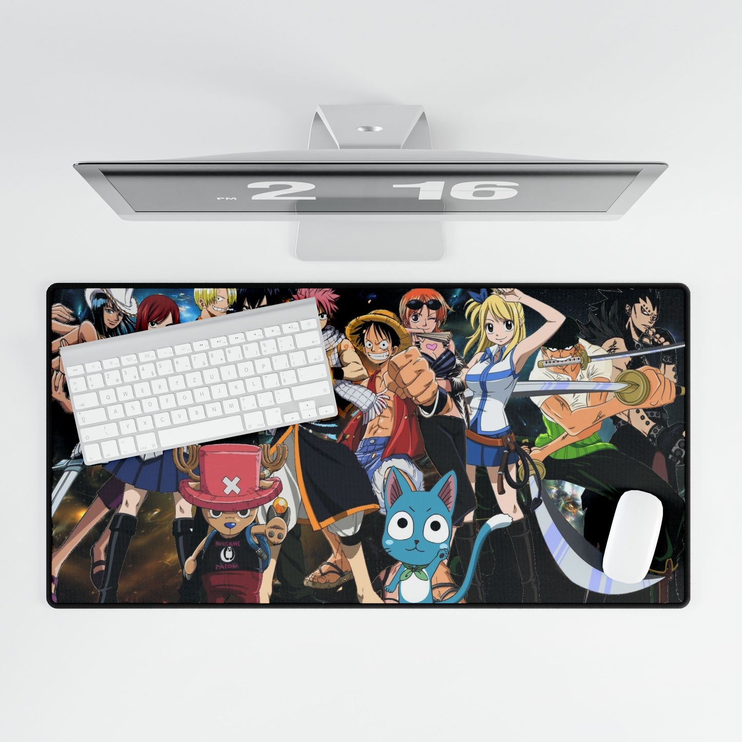 Anime-Inspired Fairy Tail & One Piece Crossover Desk Mat | Gaming Playmat