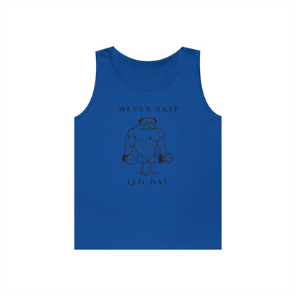 Never Skip Leg Day Unisex Tank Top | Gym Jokes, Workout Motivation