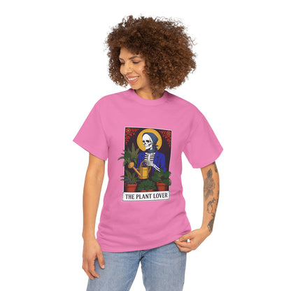 Plant Lover T-Shirt featuring tarot card design, printed by Printify, perfect for plant enthusiasts and fans of creative, funny tees.