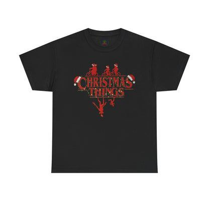 Christmas Things Retro Upside Down T-Shirt | Holiday Graphic Tee