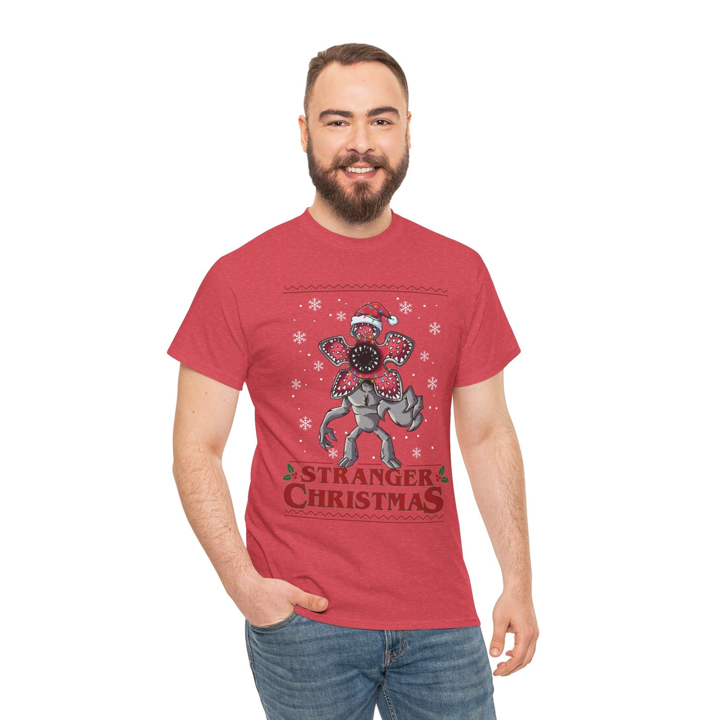 Stranger Christmas Demogorgon Tee | Holiday Horror T-Shirt Retro