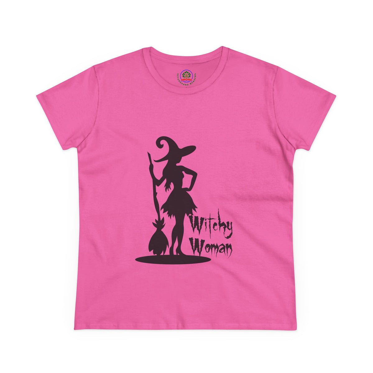 Witchy Woman Tee, Halloween Shirt, Women's Midweight Cotton Tee, Spooky Gift