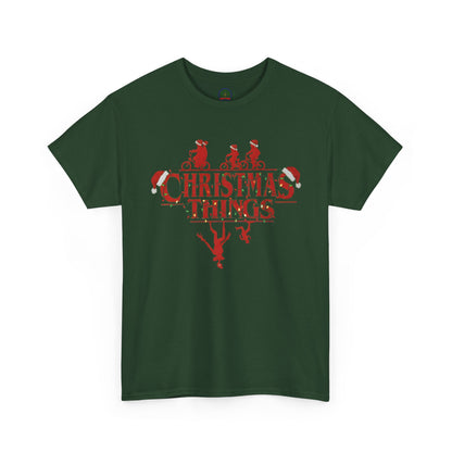 Christmas Things Retro Upside Down T-Shirt | Holiday Graphic Tee
