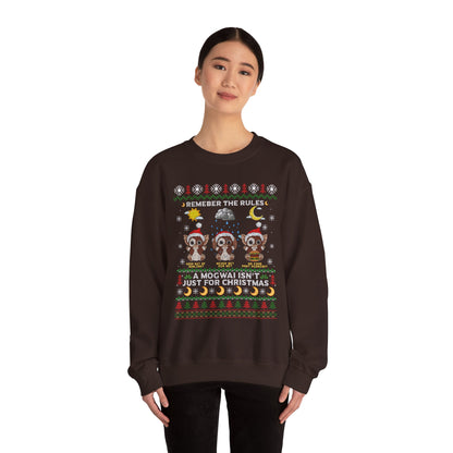 Gremlins Mogwai Ugly Christmas Sweater Crewneck Sweatshirt | Retro Holiday