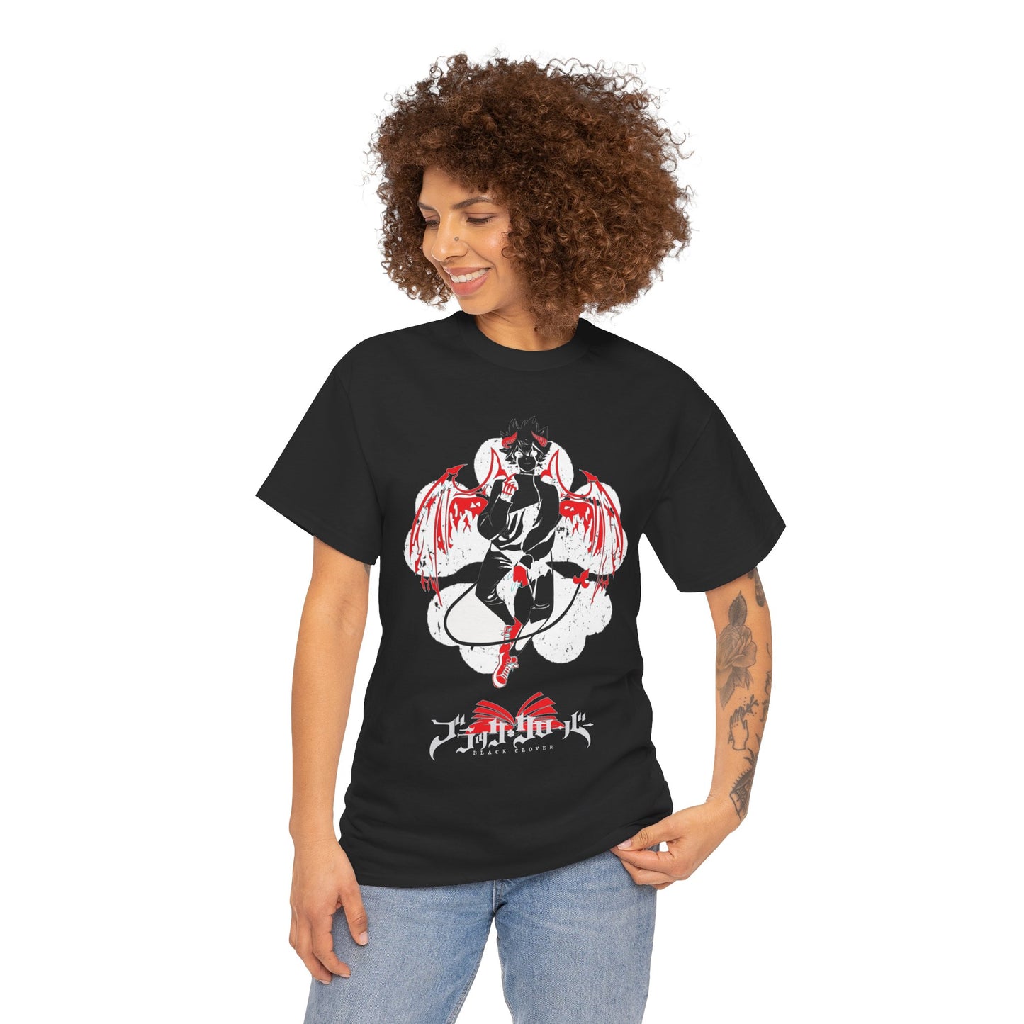 Black Clover Asta Demon Tee, Anime Inspired Graphic Casual T-Shirt Unisex