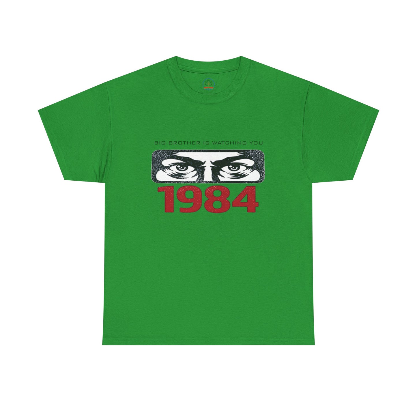 Black George Orwell Big Brother Is Watching You 1984 T-Shirt with dystopian design, ideal for political protest and statement wear.