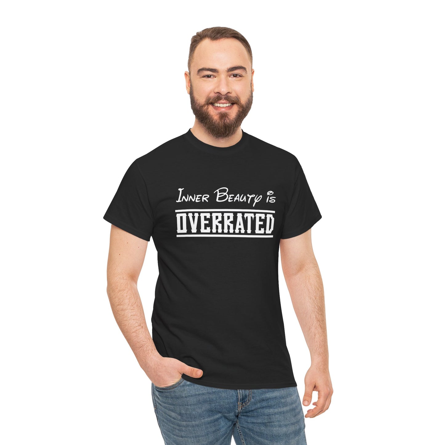 Sarcastic Inner Beauty is Overrated Unisex Tee, Funny Gift Shirt, Humorous