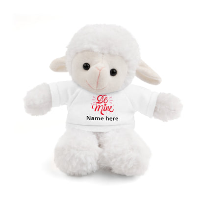 Be Mine Heart Stuffed Animal with Tee, Personalized Name Valentine Plush