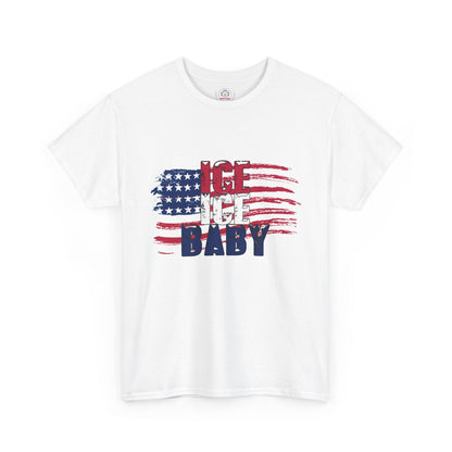 Ice Ice Baby American Flag T-Shirt, Patriotic Tee, America First, USA - Secondhand Readers
