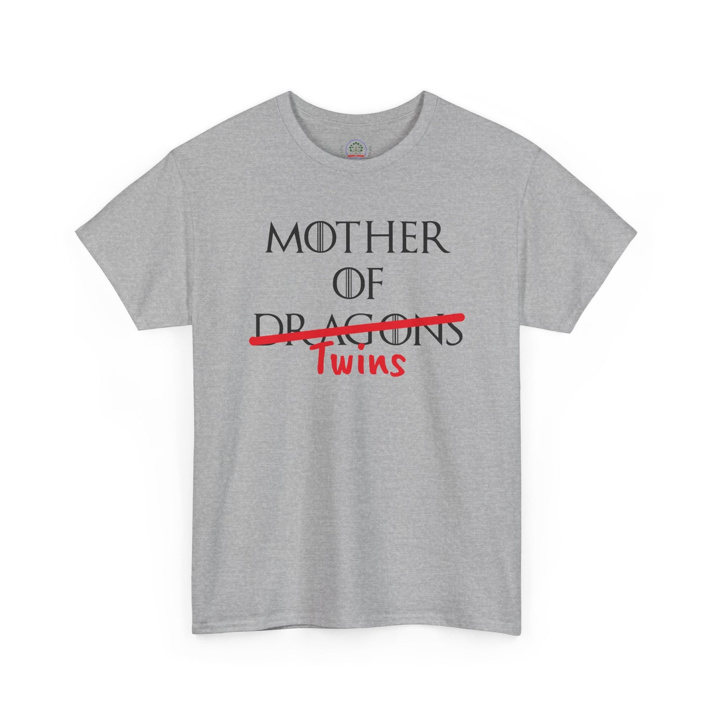 Mother of Dragons T-shirt featuring fire and ice design, inspired by Song of Fire & Ice, customizable graphic, perfect for Mother's Day.