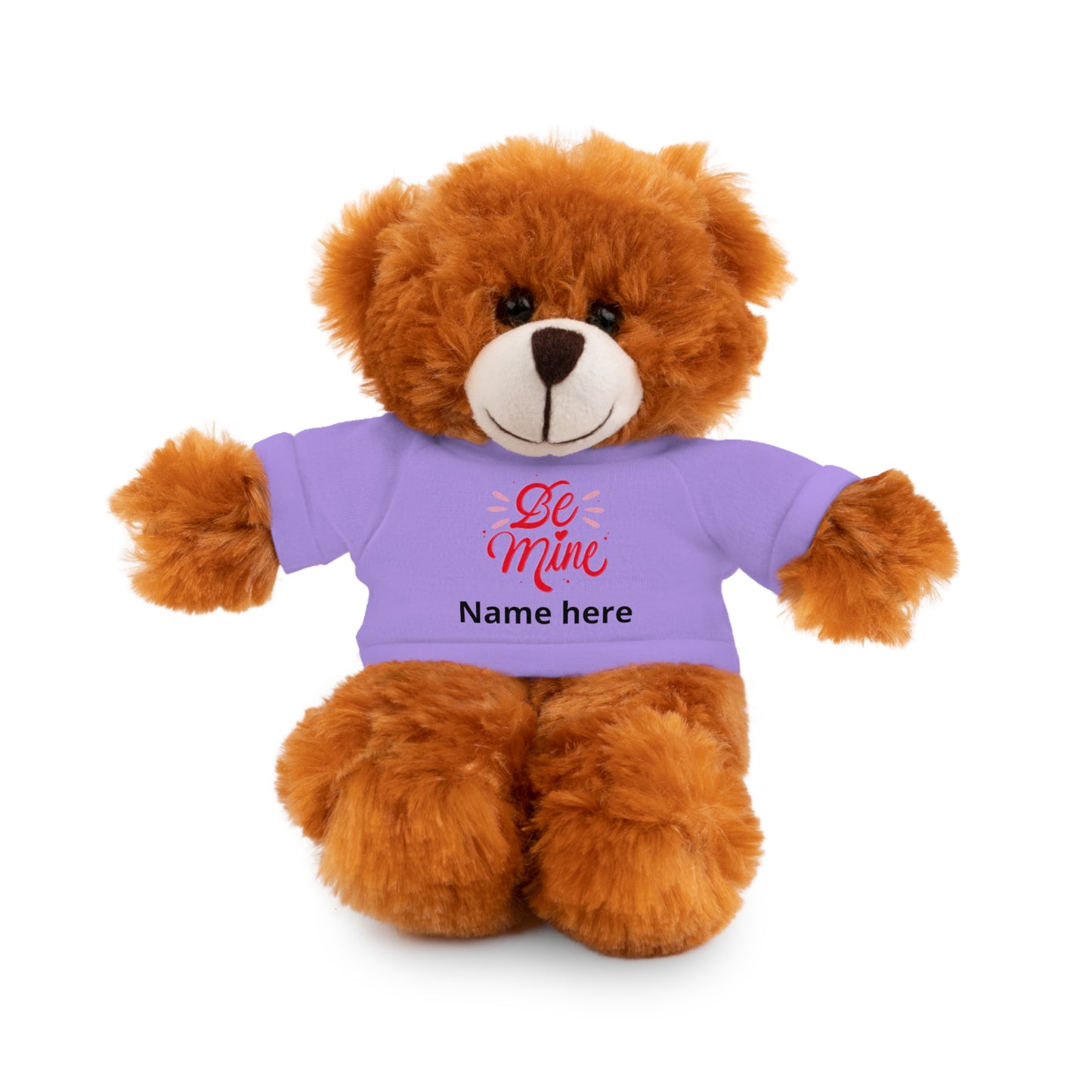 Be Mine Heart Stuffed Animal with Tee, Personalized Name Valentine Plush