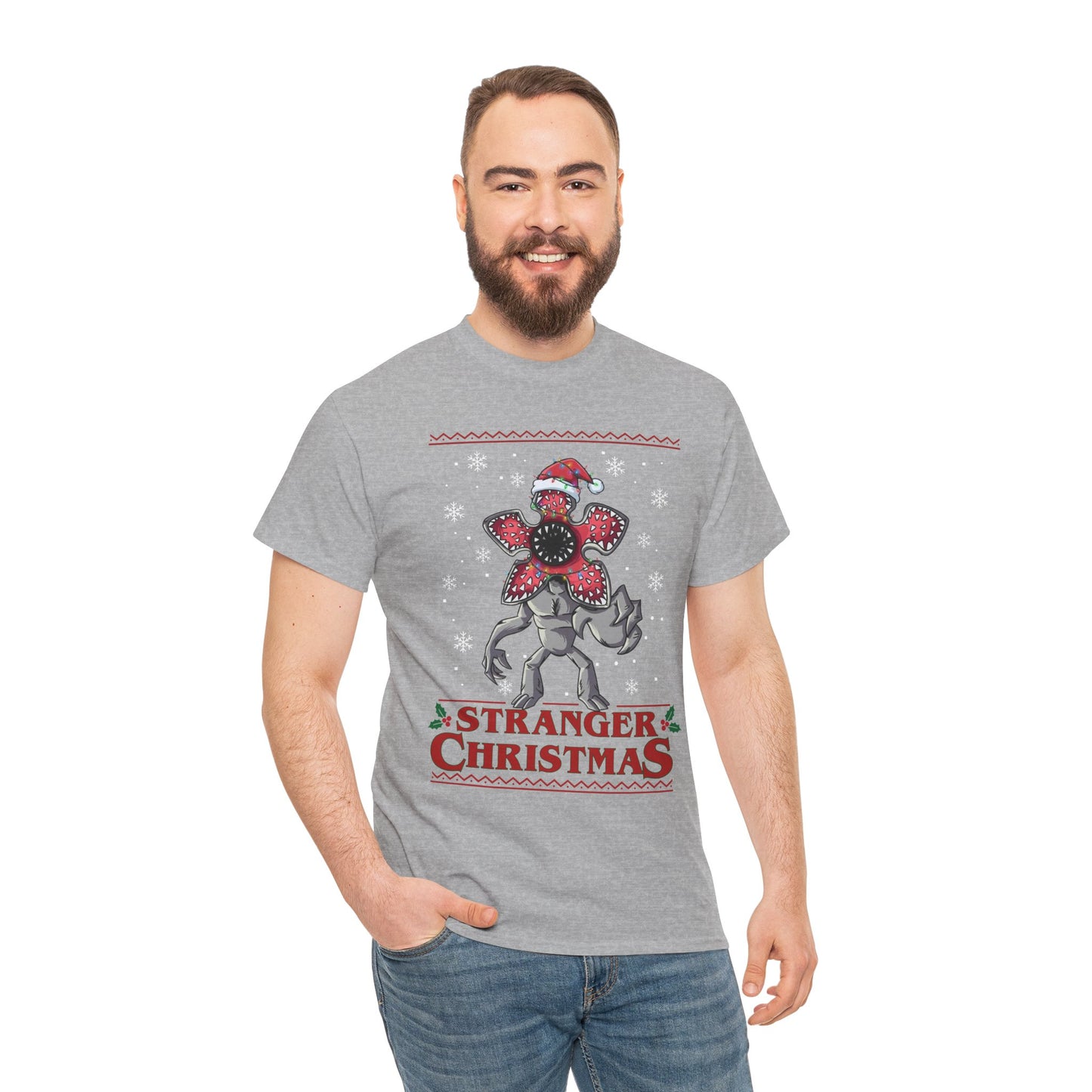 Stranger Christmas Demogorgon Tee | Holiday Horror T-Shirt Retro