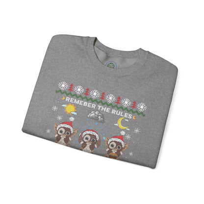 Gremlins Mogwai Ugly Christmas Sweater Crewneck Sweatshirt | Retro Holiday