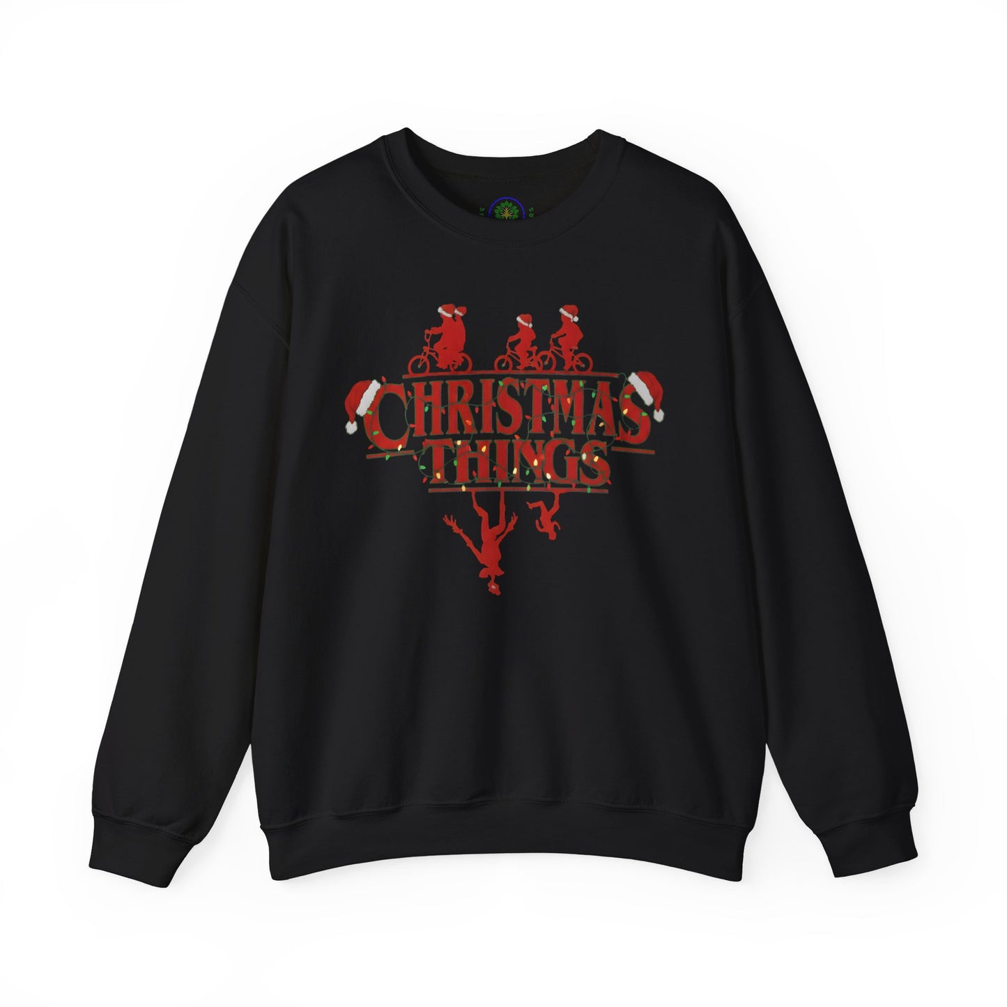 Christmas Things Sweatshirt | Stranger Style Retro Holiday Graphic  | The Upsidedown