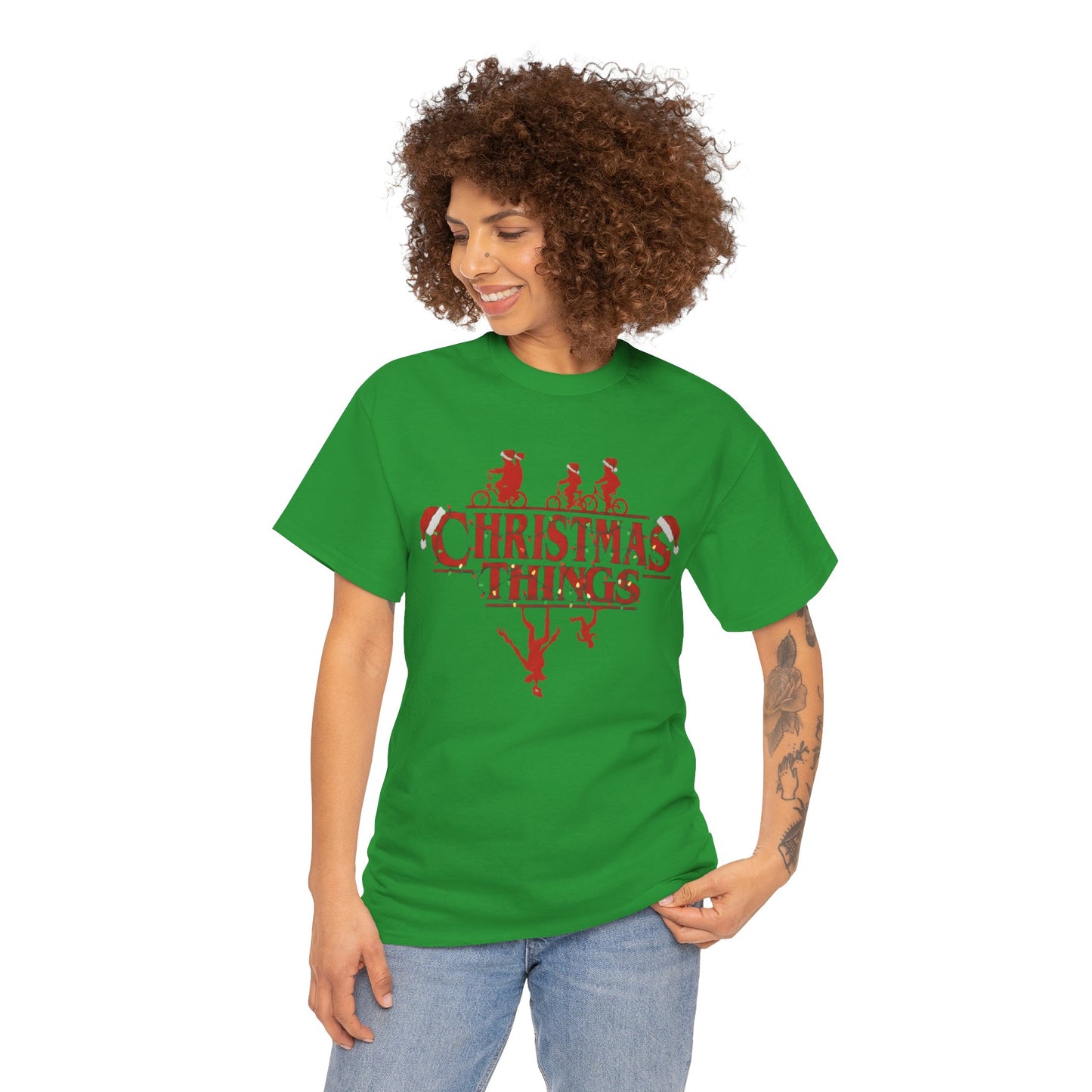 Christmas Things Retro Upside Down T-Shirt | Holiday Graphic Tee