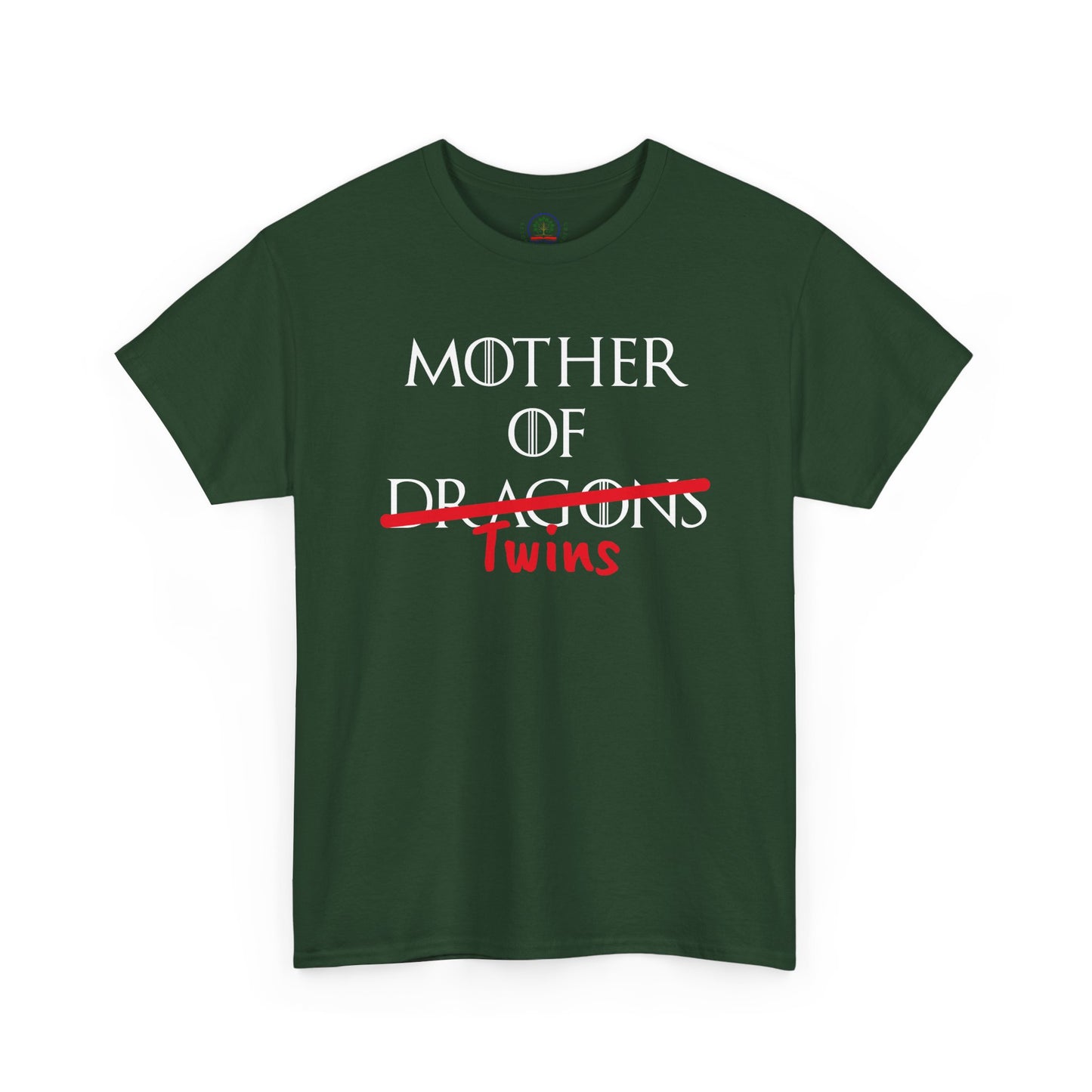 Mother of Dragons T-Shirt by Printify featuring dragon design inspired by Song of Fire & Ice, customizable for Mother's Day.