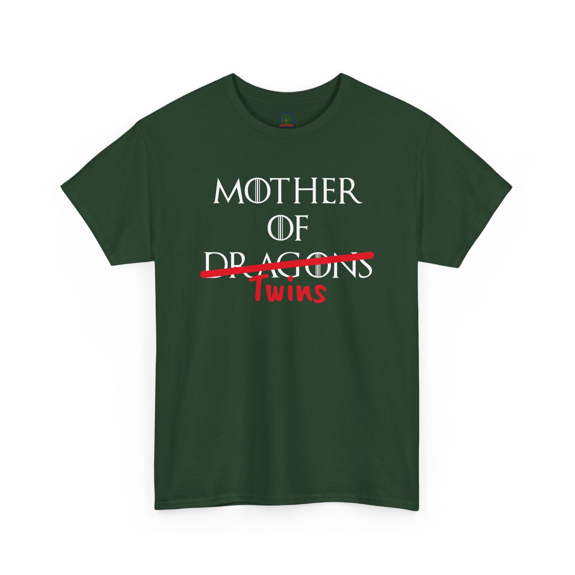 Mother of Dragons T-Shirt by Printify featuring dragon design inspired by Song of Fire & Ice, customizable for Mother's Day.