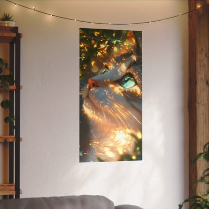 Enchanting Cat Art Posters, Watercolor Decor for Cat Lovers, Aesthetic Wall Art