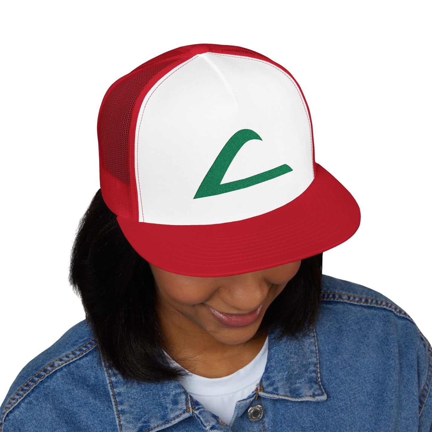 Videogame Inspired Trucker Cap, Ash Ketchum Hat, Cosplay, Anime Fans