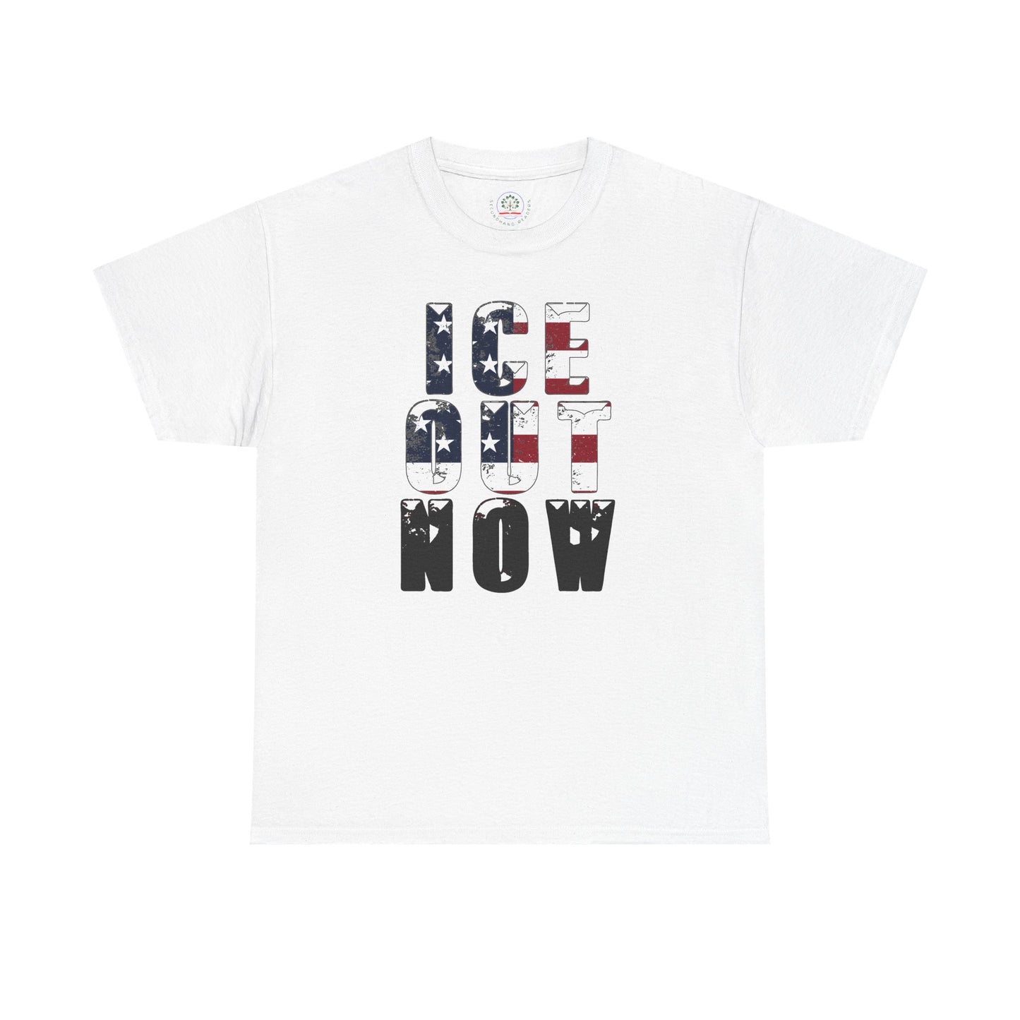 ICE OUT NOW Protest Tee, Immigration Rights Political Statement