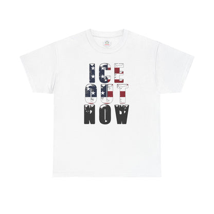 ICE OUT NOW Protest Tee, Immigration Rights Political Statement