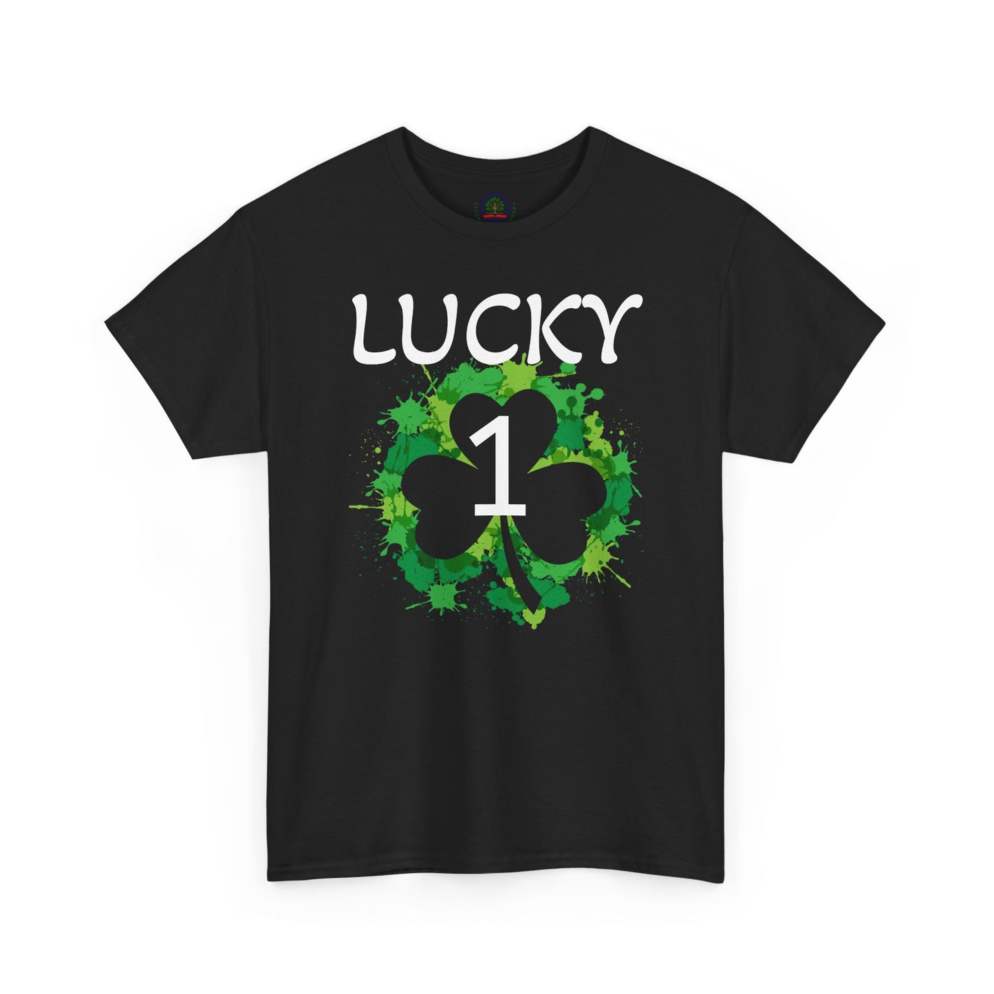 Lucky 1 St. Patrick's Day Clover T-Shirt | Irish Shamrock Design