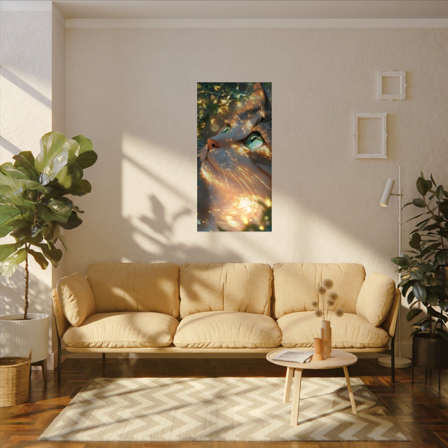 Enchanting Cat Art Posters, Watercolor Decor for Cat Lovers, Aesthetic Wall Art