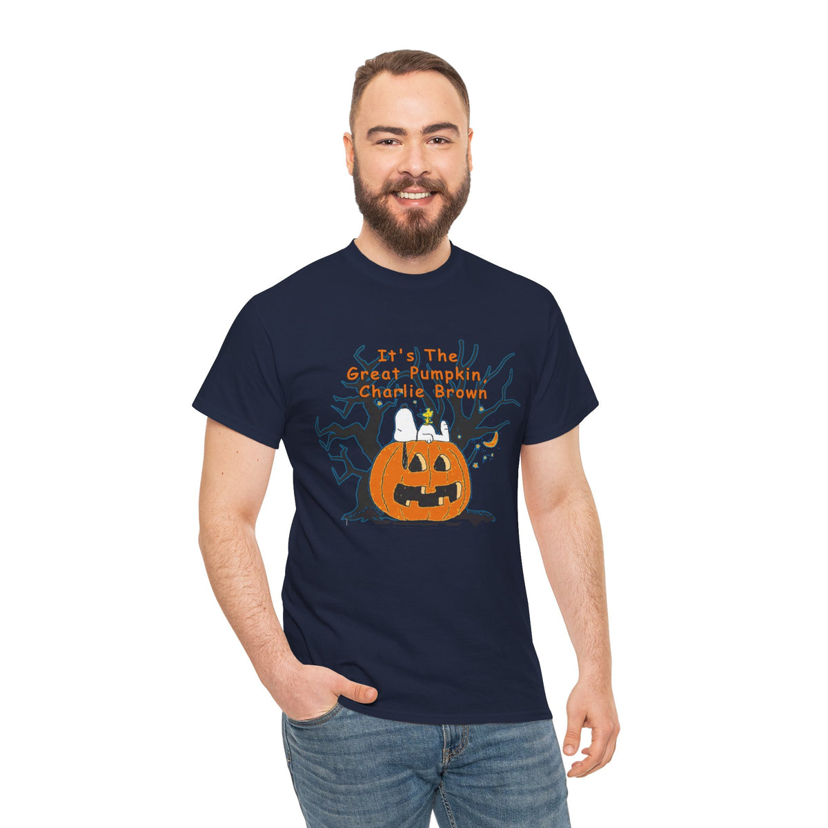 Pumpkin Tee, Spooky Fall T-Shirt, Halloween Charlie Brown Shirt, Snoopy - Secondhand Readers
