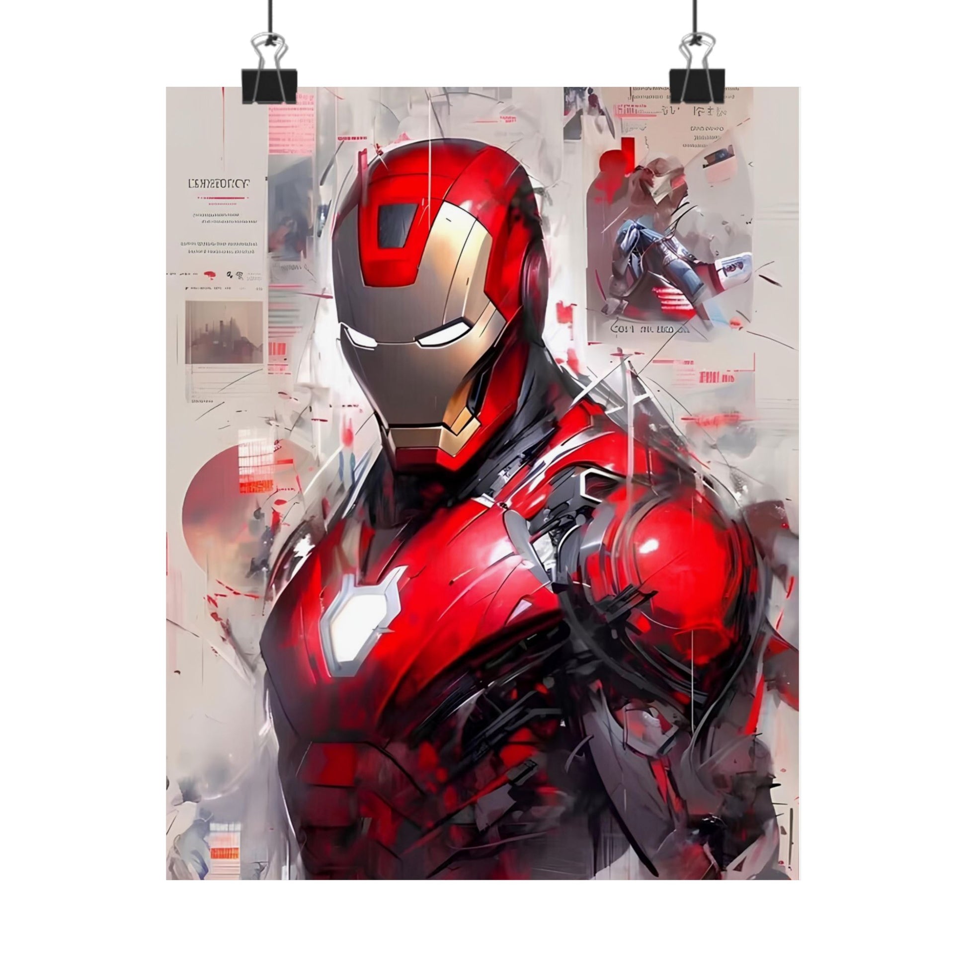 Ironman Poster, Matte Vertical Poster, Marvel Artwork, Drawing Style, Comic Book - Secondhand Readers
