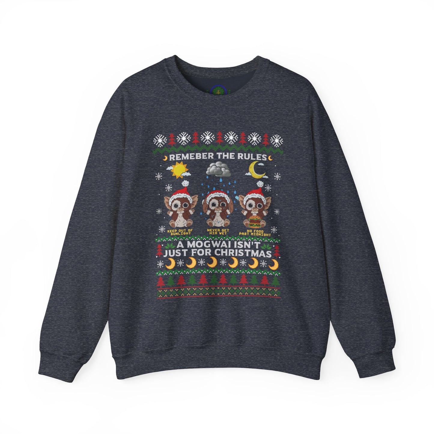 Gremlins Mogwai Ugly Christmas Sweater Crewneck Sweatshirt | Retro Holiday