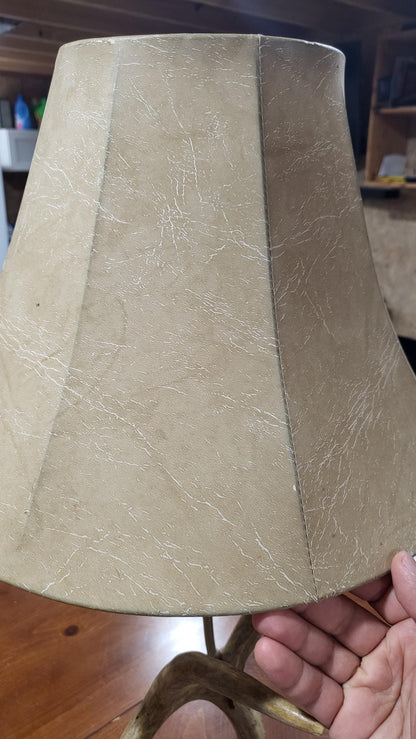 Vintage Deer Antler Table Lamp Rustic Lodge Cabin Decor