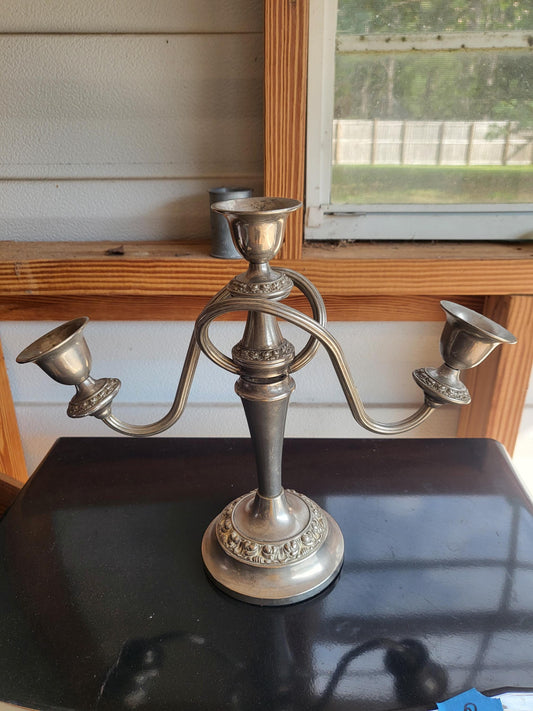 Vintage Silver-Plated Ianthe Candelabra Candle Holder