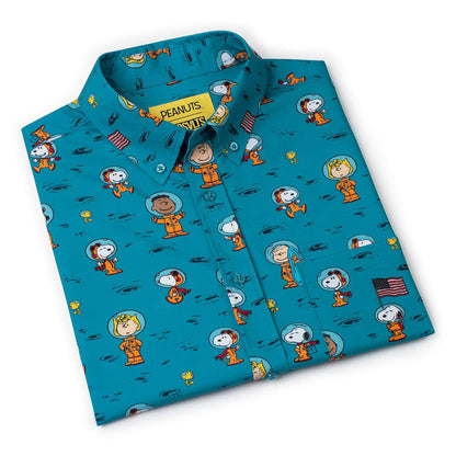 RSVLTS Astro 'Nuts' Peanuts short sleeve shirt featuring colorful peanuts character print on soft KUNUFLEX fabric.